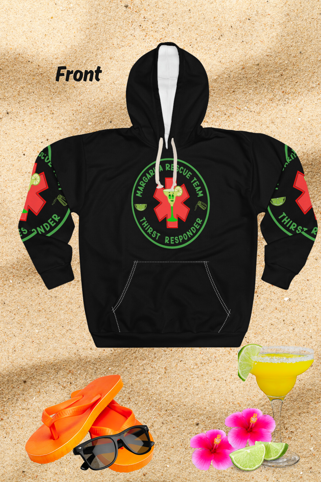 HOODIE - Margarita Rescue Team - Thirst Responder© BLACK