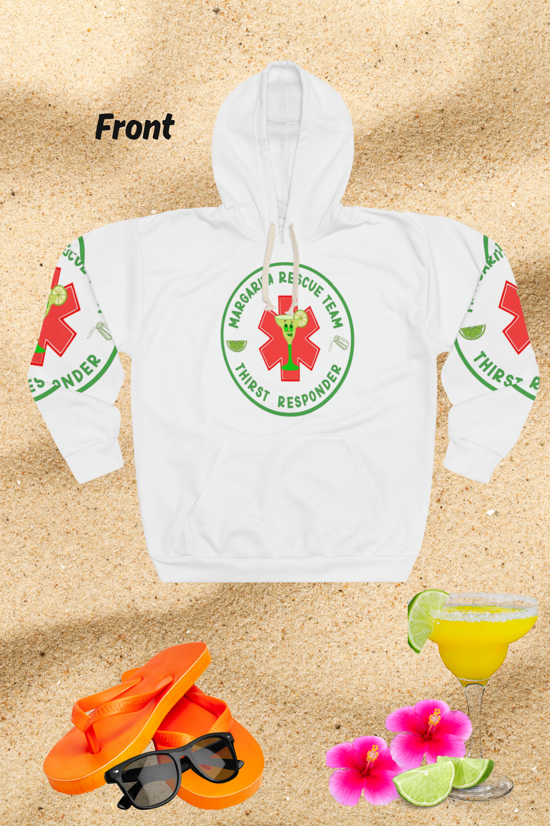 HOODIE - Margarita Rescue Team - Thirst Responder© WHITE