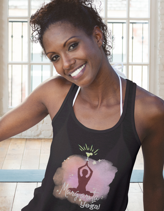 Margarita Yoga Women's Flowy Racerback Tank - Perfect for Summer Gatherings and Fitness